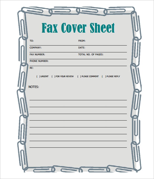 fax cover sheet pdf for mac
